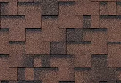 Гибкая черепица Roofshield Family Эко Лайт Модерн Коричневый с оттенением