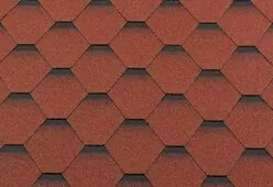 Гибкая черепица Roofshield Классик Стандарт Кирпично-красный с оттенением
