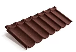 Композитная черепица Metrotile Mistral 1305*415 мм Бордо
