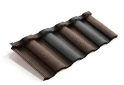 Композитная черепица Metrotile Roman 1280*410 мм Кофейно-серый