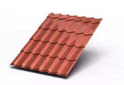 Металлочерепица МеталлПрофиль Монтеррей AGNETA двухсторонняя Copper Медный