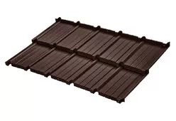 Модульная металлочерепица BUDMAT Murano IDEAL-Matt RAL 8017 Коричневый 435