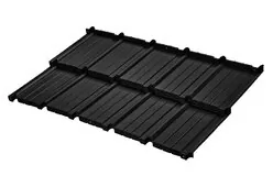 Модульная металлочерепица BUDMAT Murano IDEAL-Satin RAL 9005 Черный 015