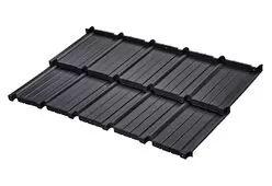 Модульная металлочерепица BUDMAT Murano IDEAL-Satin RAL 7021 Темно-антрацитовый 534