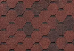 Гибкая черепица Roofshield Фемили Эко Лайт Стандарт Красный с оттенением