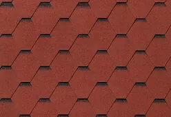 Гибкая черепица Roofshield Фемили Лайт Стандарт Красный с оттенением