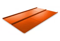 Фальцевая кровля Металл Профиль Rubin-Roof 0.45 мм (ПЭ) RAL 2004 Чистый оранжевый