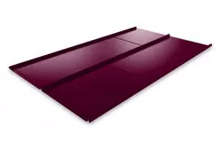 Фальцевая кровля Металл Профиль Rubin-Roof 0.5 мм (Viking MP E) RAL 3005 Винно-красный