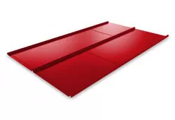 Фальцевая кровля Металл Профиль Rubin-Roof 0.5 мм (Viking MP E) RAL 3020 Красный насыщенный