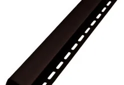 Профиль ПВХ типа J Budmat с перфорацией RAL 8019 Серо-коричневый