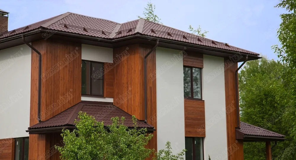 Слайд #4 | Тройник трубы Grand Line,90 мм RAL 8017 шоколад