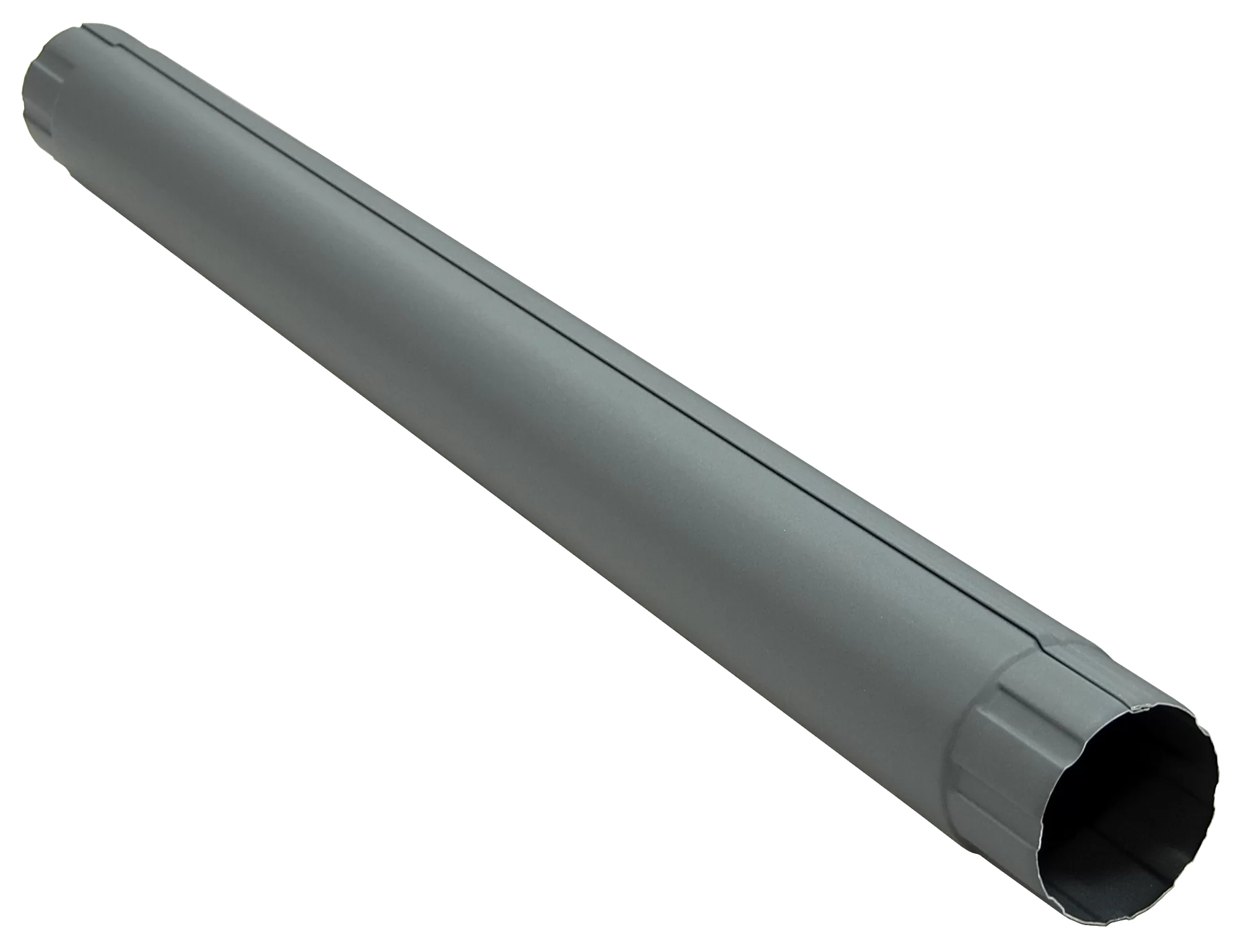 Труба круглая соединительная 90мм 1м Matte PU RAL 7024