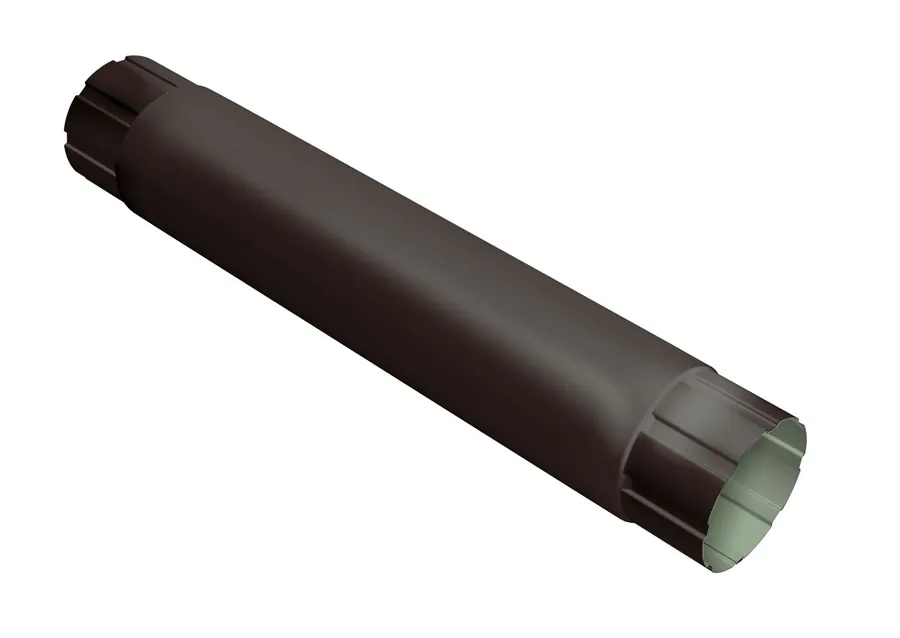 Труба круглая соединительная Optima Matt 90мм 1м RAL 8017