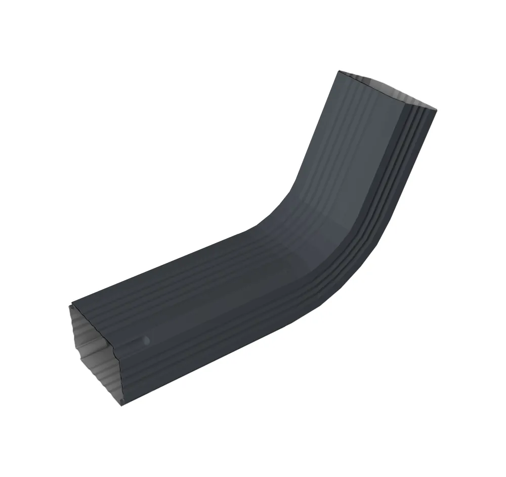 Колено трубы гофрированное Vortex Lite Matt 76х102 мм RAL 7024