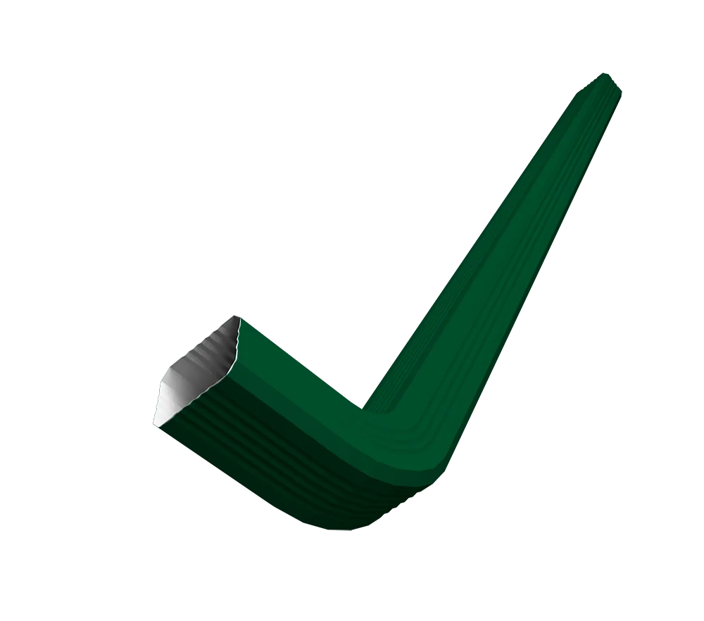 Труба гофрированная Vortex Lite 76х102х3000мм с коленом PE RAL 6005 зеленый мох