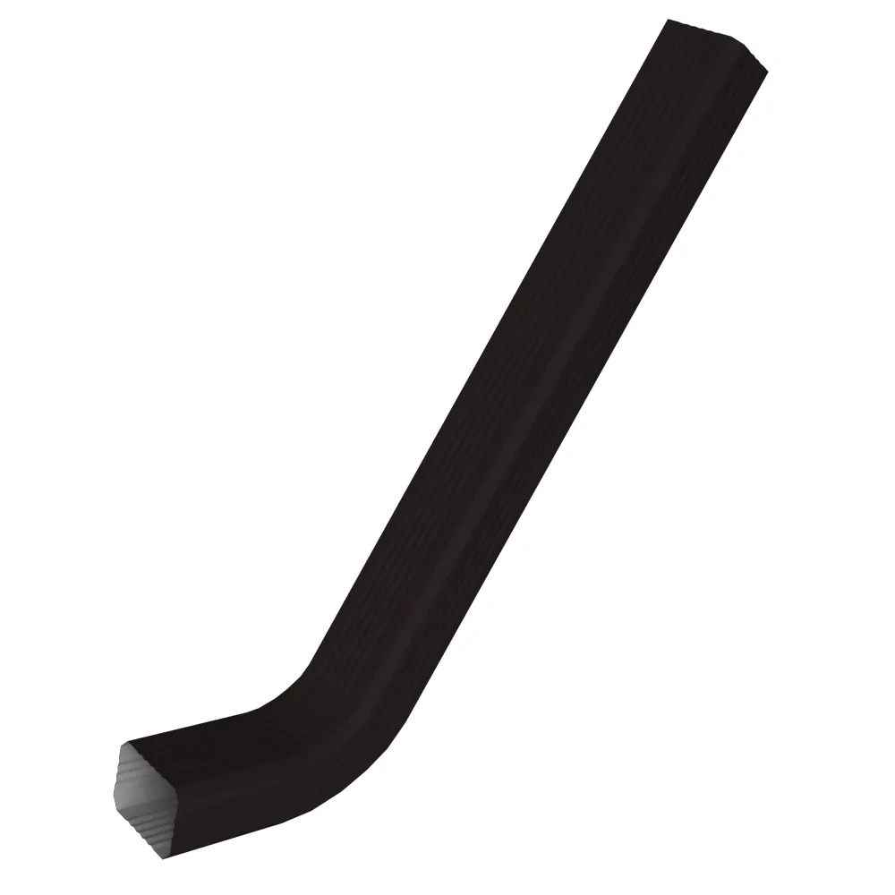 Труба гофрированная Vortex Lite Matt 76х102х1000мм с коленом RAL 9005 черный