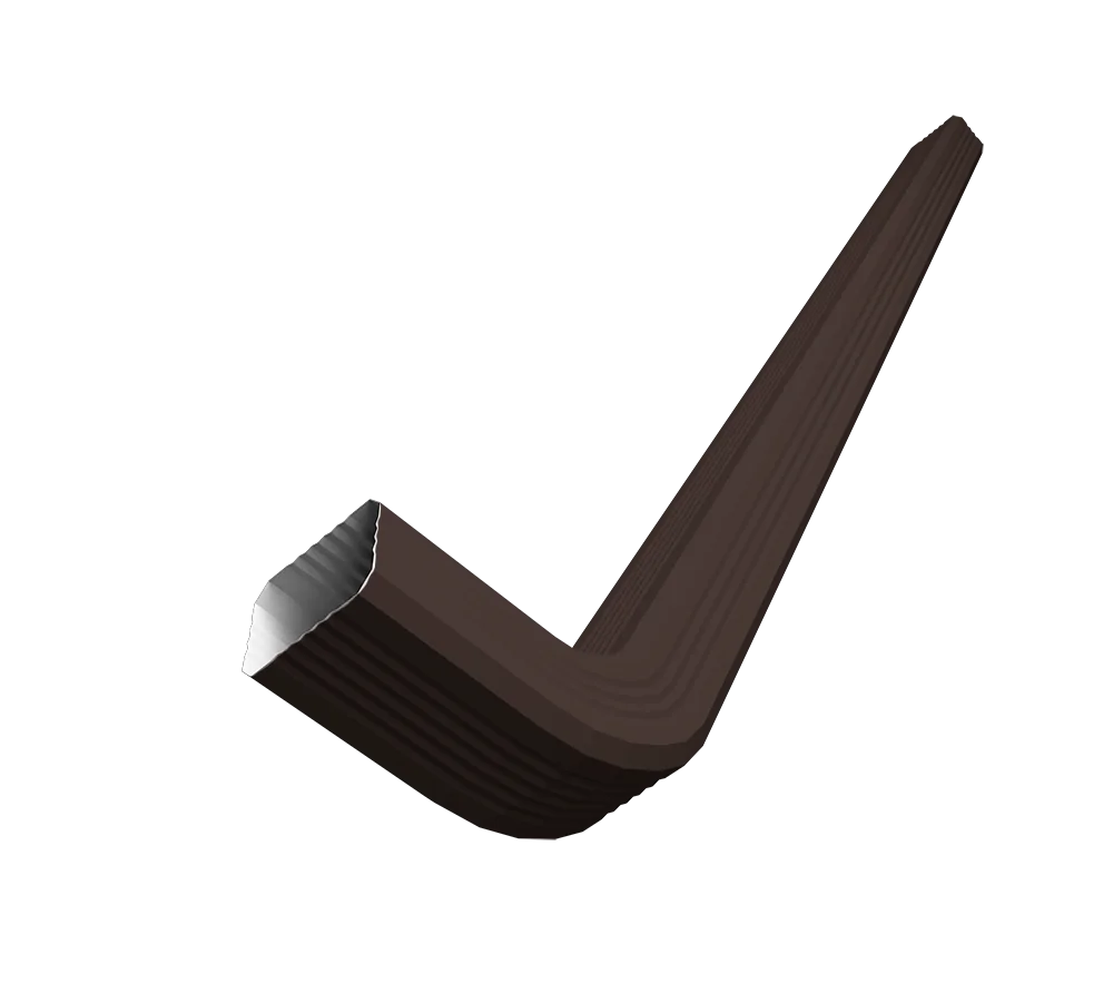 Труба гофрированная Vortex Lite Matt 76х102х3000мм с коленом RR 32 темно-коричневый