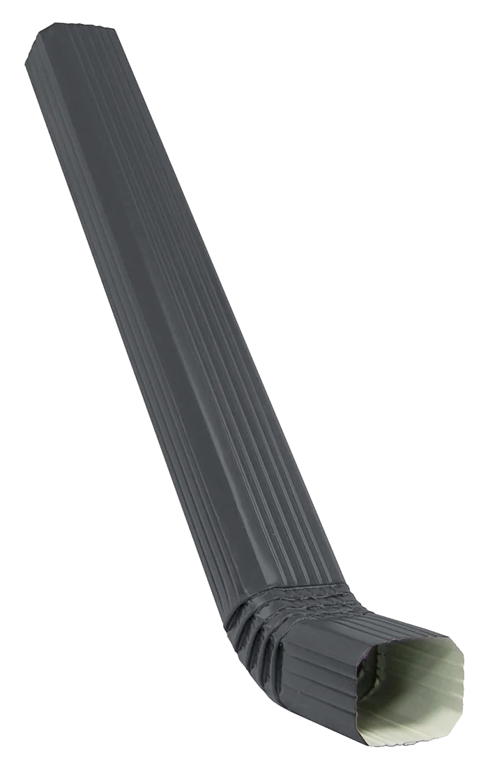 Труба прямоугольная с коленом Vortex 1м RAL 7024