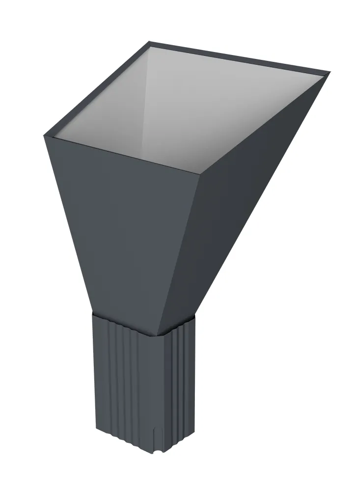 Воронка водосборная прямоугольная Vortex Lite Matt RAL 7024 мокрый асфальт