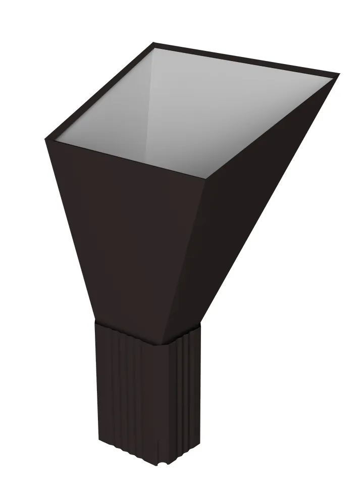 Воронка водосборная прямоугольная Vortex Lite Matt RAL 9005 черный