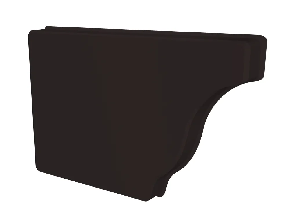 Заглушка желоба левая Vortex Lite Matt 130мм RAL 9005 черный