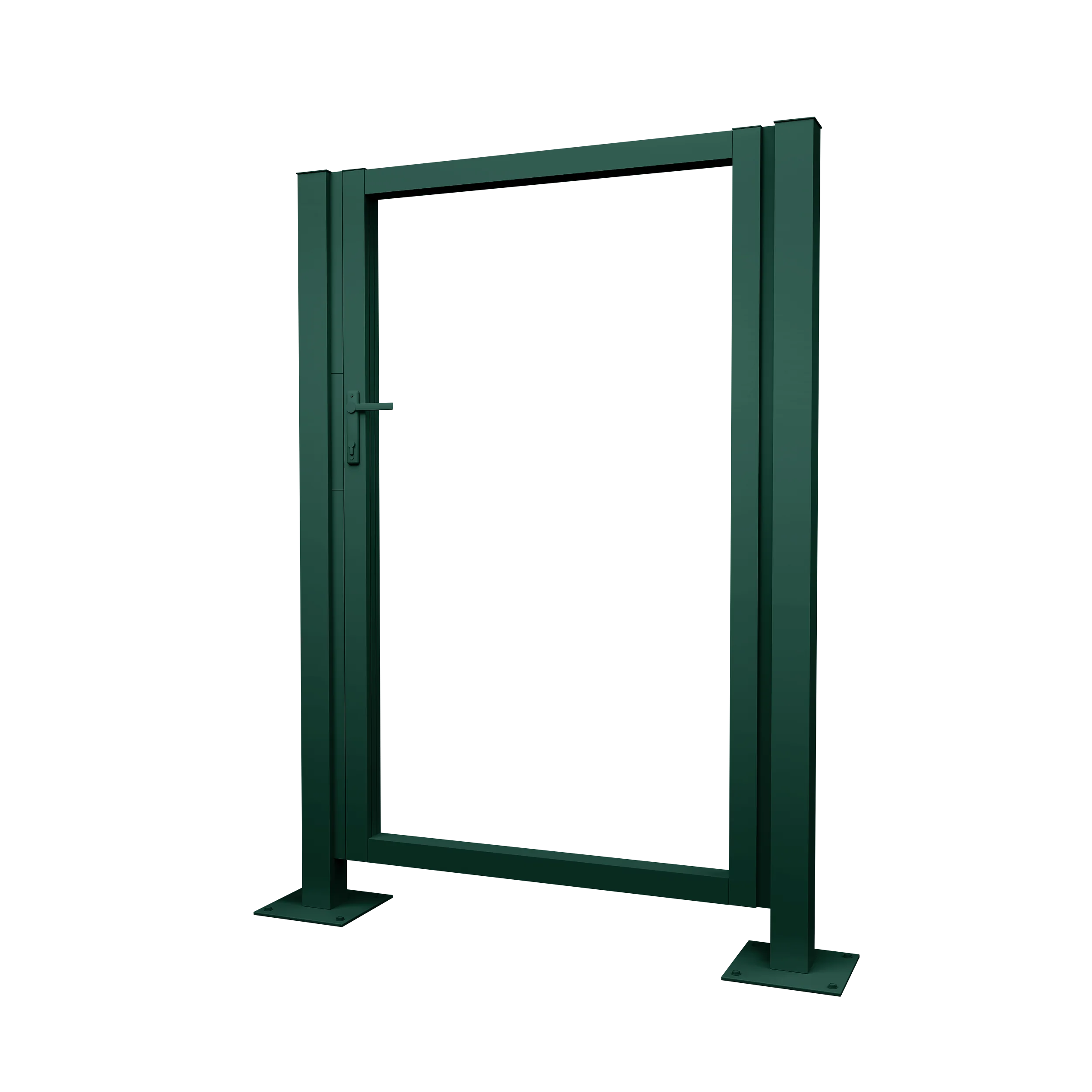 Калитка Жалюзи 2,0х1 прямоугольный фланец 230х230 RAL 6005 без заполнения