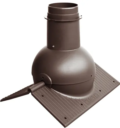 Элемент коньковый Krovent Pipe-Cone коричневый